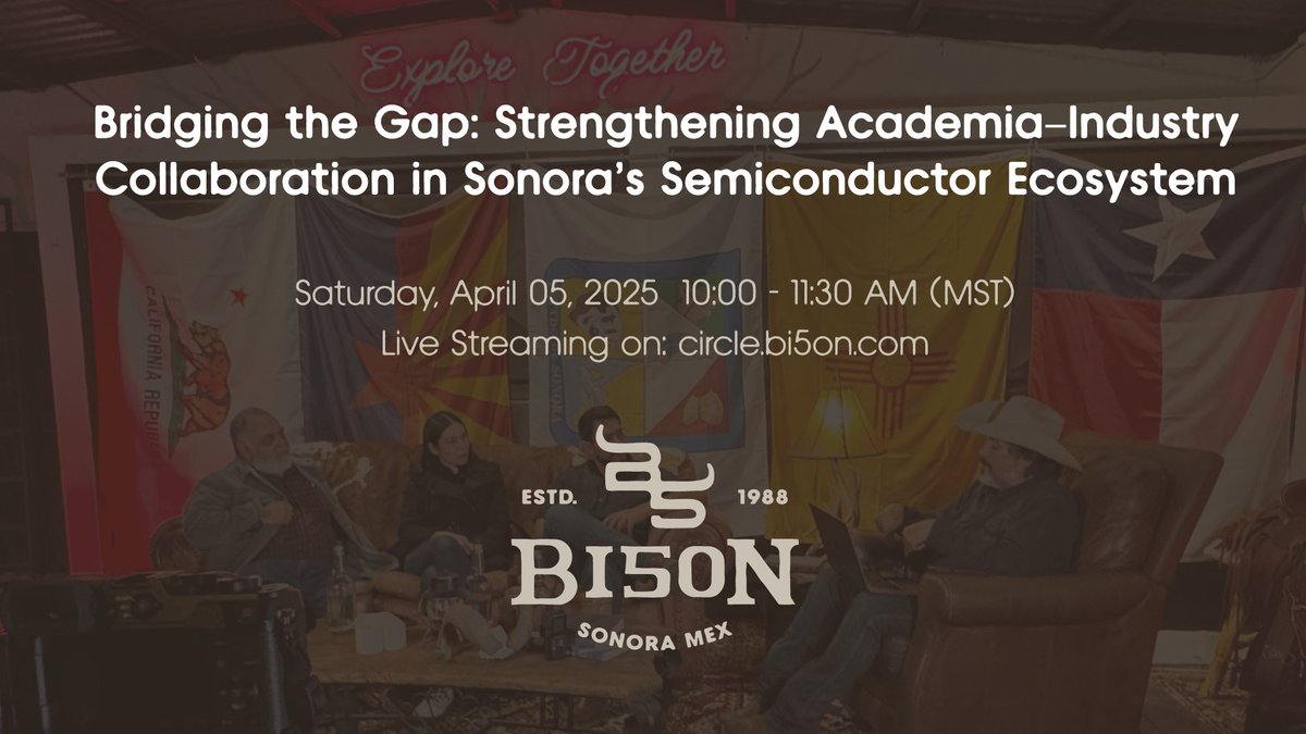 BI5ON Live – Sat, April 5 10AM MST  How can Sonora bridge the gap between academia &amp; industry in #semiconductors?  
Live panel w/ top voices from universities, research centers &amp; private sector. circle.bi5on.com/events/event/7…