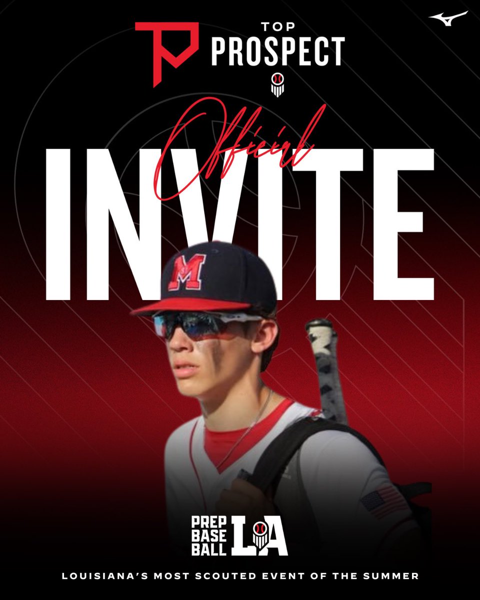 Prep Baseball Louisiana (@prepbaseballla) on Twitter photo #LATPG25: 𝗜𝗡𝗩𝗜𝗧𝗘 𝗔𝗖𝗖𝗘𝗣𝗧𝗘𝗗 🎟️
‘26 Alex Scheuermann (St. Martin’s Episcopal) is headed to the 𝐓𝐨𝐩 𝐏𝐫𝐨𝐬𝐩𝐞𝐜𝐭 𝐆𝐚𝐦𝐞𝐬 at <a href="/RaginCajunsBSB/">Louisiana Ragin’ Cajuns® Baseball</a>.
Scheuermann is hitting .491 with 1 HR, 20 RBI, & 20 R this spring and also has 49 K’s across 27 IP on the mound. #LATPG25: 𝗜𝗡𝗩𝗜𝗧𝗘 𝗔𝗖𝗖𝗘𝗣𝗧𝗘𝗗 🎟️
‘26 Alex Scheuermann (St. Martin’s Episcopal) is headed to the 𝐓𝐨𝐩 𝐏𝐫𝐨𝐬𝐩𝐞𝐜𝐭 𝐆𝐚𝐦𝐞𝐬 at <a href="/RaginCajunsBSB/">Louisiana Ragin’ Cajuns® Baseball</a>.
Scheuermann is hitting .491 with 1 HR, 20 RBI, & 20 R this spring and also has 49 K’s across 27 IP on the mound.