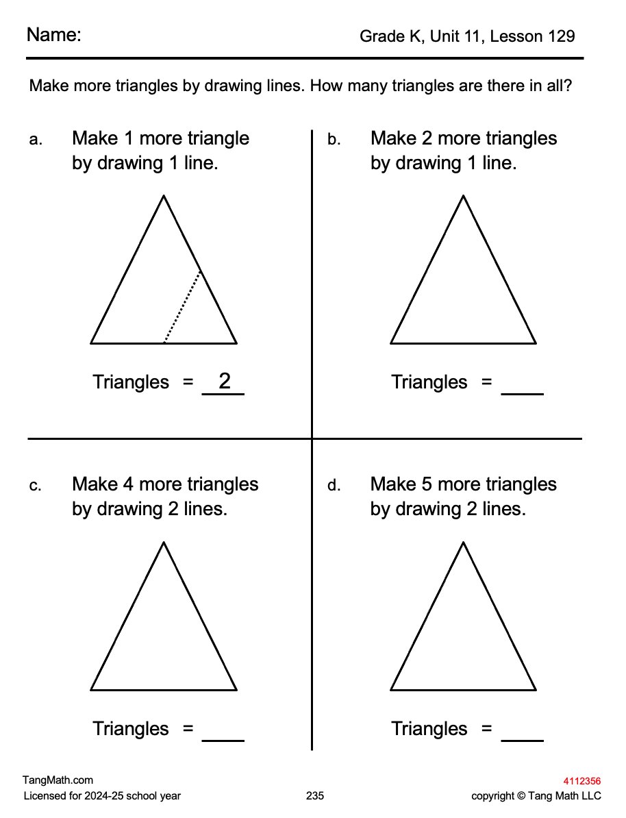 What's a great way to teach part-whole thinking, reasoning &amp; problem solving – while developing visualization &amp; drawing skills – all at the same time?
Geometry! Our problems-of-the-day are an integral part of our program. Here's one for kids &amp; adults, too!
TangMath.com