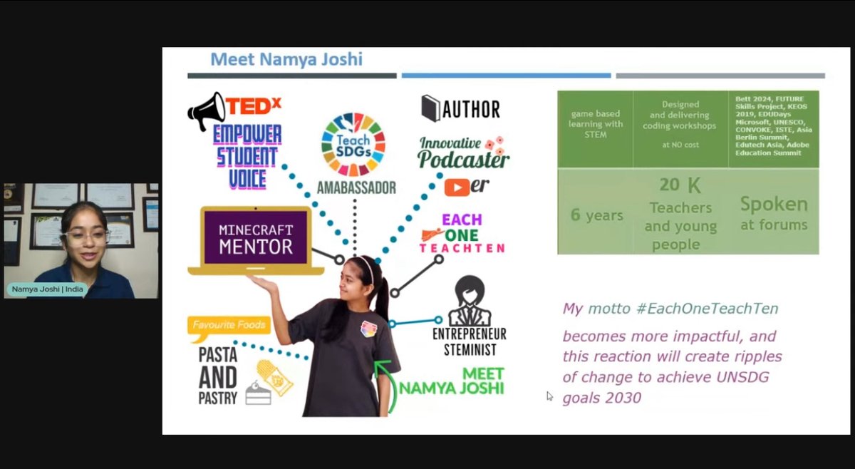 ISTE+ASCD Community Leaders (@istecommunity) on Twitter photo 🚨 We’re LIVE with the incredible <a href="/WonderNamya/">Namya Joshi (Minecraft + Adobe Student Ambassador)</a>
at Global Impact! 🙌🏻
🌎This inspiring student presenter is showing us how educators can confidently explore and integrate AI in the classroom.
Her passion is contagious—don’t miss it! ✨ ▶️youtube.com/live/TkNQ0yZDR…
🎟️ Sign up: 🚨 We’re LIVE with the incredible <a href="/WonderNamya/">Namya Joshi (Minecraft + Adobe Student Ambassador)</a>
at Global Impact! 🙌🏻
🌎This inspiring student presenter is showing us how educators can confidently explore and integrate AI in the classroom.
Her passion is contagious—don’t miss it! ✨ ▶️youtube.com/live/TkNQ0yZDR…
🎟️ Sign up: