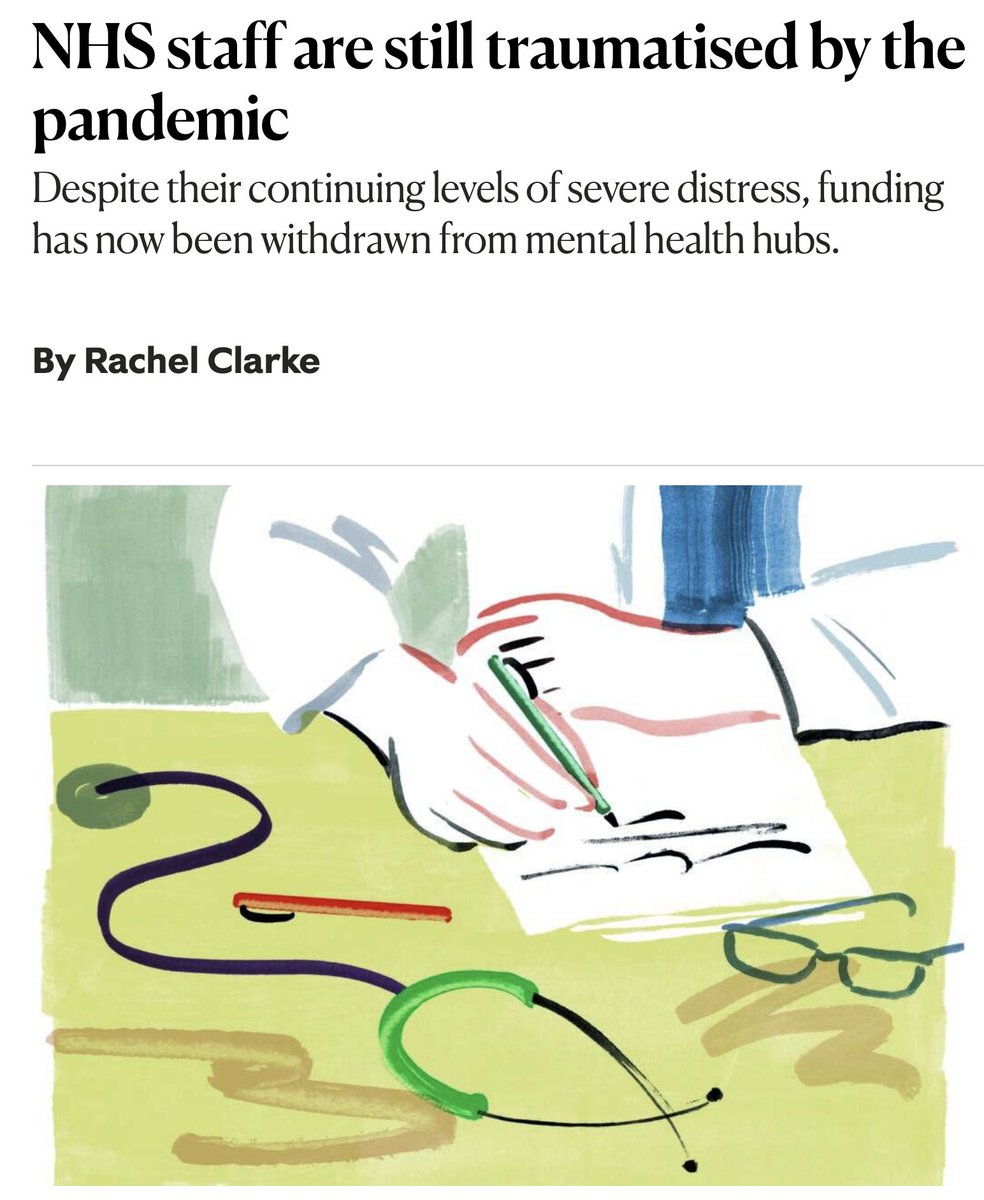 Dr Rachel Clarke (@doctor_oxford) on Twitter photo To write this <a href="/NewStatesman/">The New Statesman</a> column, I asked colleagues about their enduring memories of working on Covid wards. 😷🦠
Their messages, sent as voicenotes to my phone, had one thing in common: each respondent broke down in tears.
What does that rawness mean for today's NHS? 🧵 To write this <a href="/NewStatesman/">The New Statesman</a> column, I asked colleagues about their enduring memories of working on Covid wards. 😷🦠
Their messages, sent as voicenotes to my phone, had one thing in common: each respondent broke down in tears.
What does that rawness mean for today's NHS? 🧵