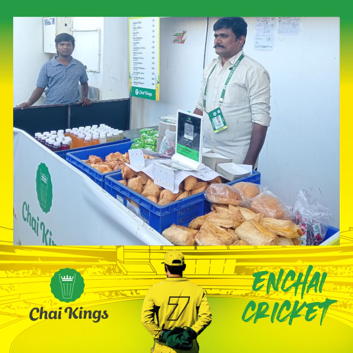 #CSKvsDD Chai Kings reporting Live from the Chepauk Stadium. Chaifully serving all #cskfans and spectators during the #ipl2025 match