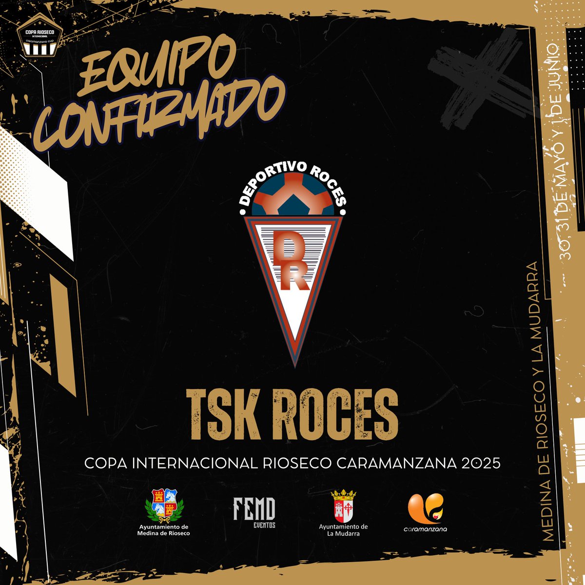 🏆⚽️ ¡Desde Asturias llega el <a href="/TSKROCES_OFIC/">TSK ROCES C.D.</a>! ¡Debutante en la Copa Internacional Rioseco Caramanzana!

Un clásico del Fútbol Base de Gijón, un club que llegará a Medina de Rioseco y La Mudarra.

¡Será todo un placer teneros por aquí, amigos!

¡Bienvenidos!

#CopaRioseco