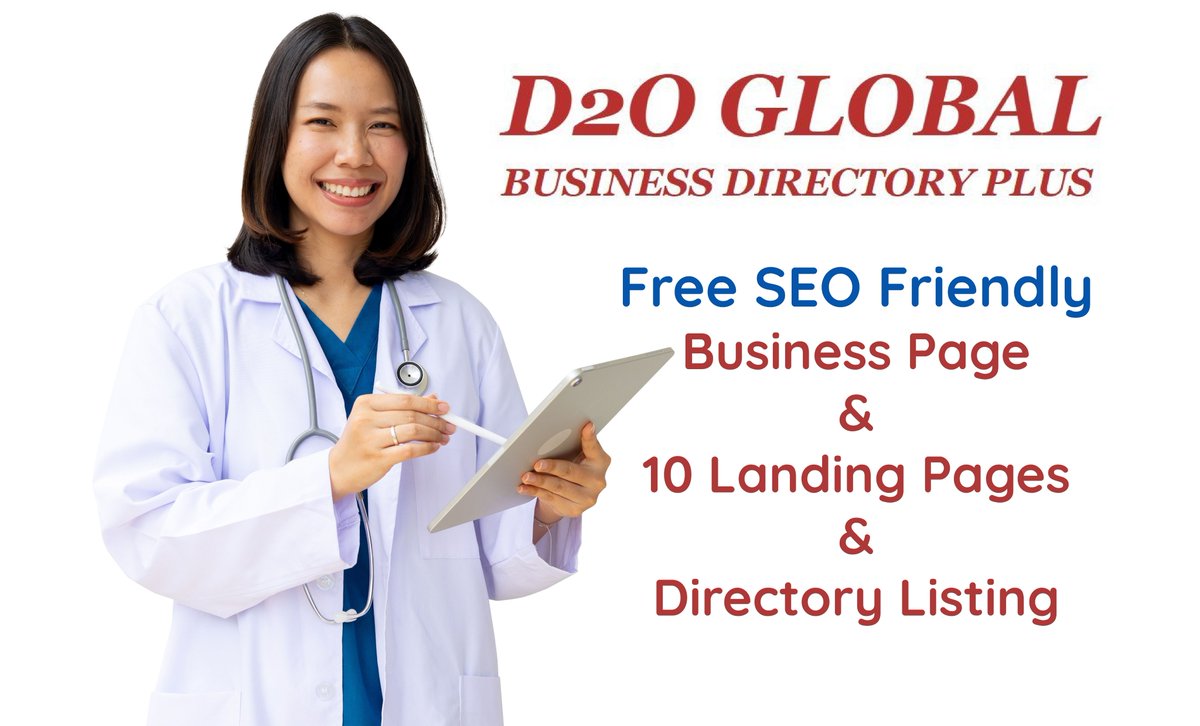 D2OGlobal's tweet image. D2o Global Business Directory Plus - Online Publishing Made Easy - FREE Premium Business Page, SEO Friendly Landing Pages &amp;amp; Deluxe Directory Listing.

#seoboost #seofriendly #localdirectory