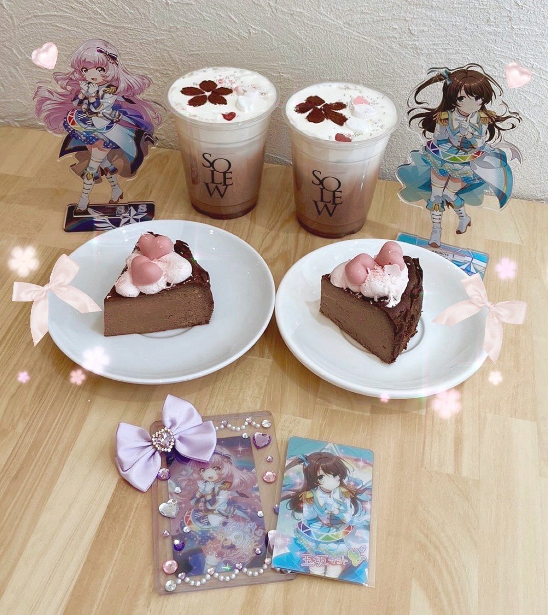 気になっていたカフェに行ってきた〜！💜💛
春らしくてとても可愛い🌸✨