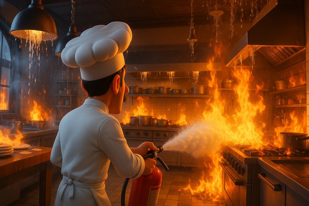 The waitlist is closed. 
The chef managed to save the kitchen. 

We now need some time to repair it and prepare for the first service.

[ ▓▓ : ▓▓ ] hours left before the release