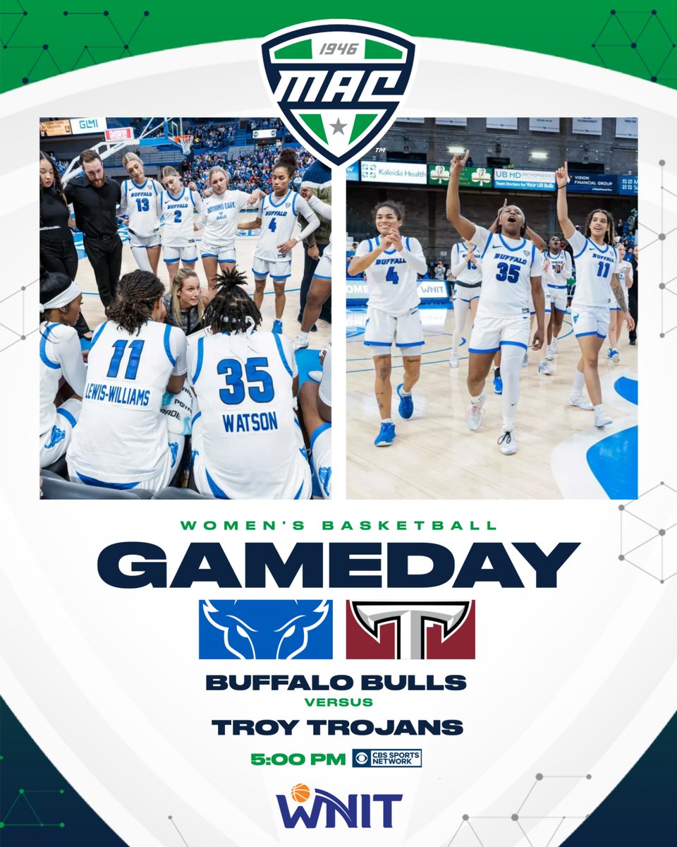 MACtion (@macsports) on Twitter photo CHAMPIONSHIP SATURDAY!π€
π: <a href="/WomensNIT/">WNIT</a>
π: Buffalo, NY
β°: 5PM ET
πΊ: <a href="/CBSSportsNet/">CBS Sports Network</a>
π»: tinyurl.com/wpv2zec9
π: tinyurl.com/25nyau7k
<a href="/UBwomenshoops/">Buffalo Women's Basketball</a> | #MACtion CHAMPIONSHIP SATURDAY!π€
π: <a href="/WomensNIT/">WNIT</a>
π: Buffalo, NY
β°: 5PM ET
πΊ: <a href="/CBSSportsNet/">CBS Sports Network</a>
π»: tinyurl.com/wpv2zec9
π: tinyurl.com/25nyau7k
<a href="/UBwomenshoops/">Buffalo Women's Basketball</a> | #MACtion