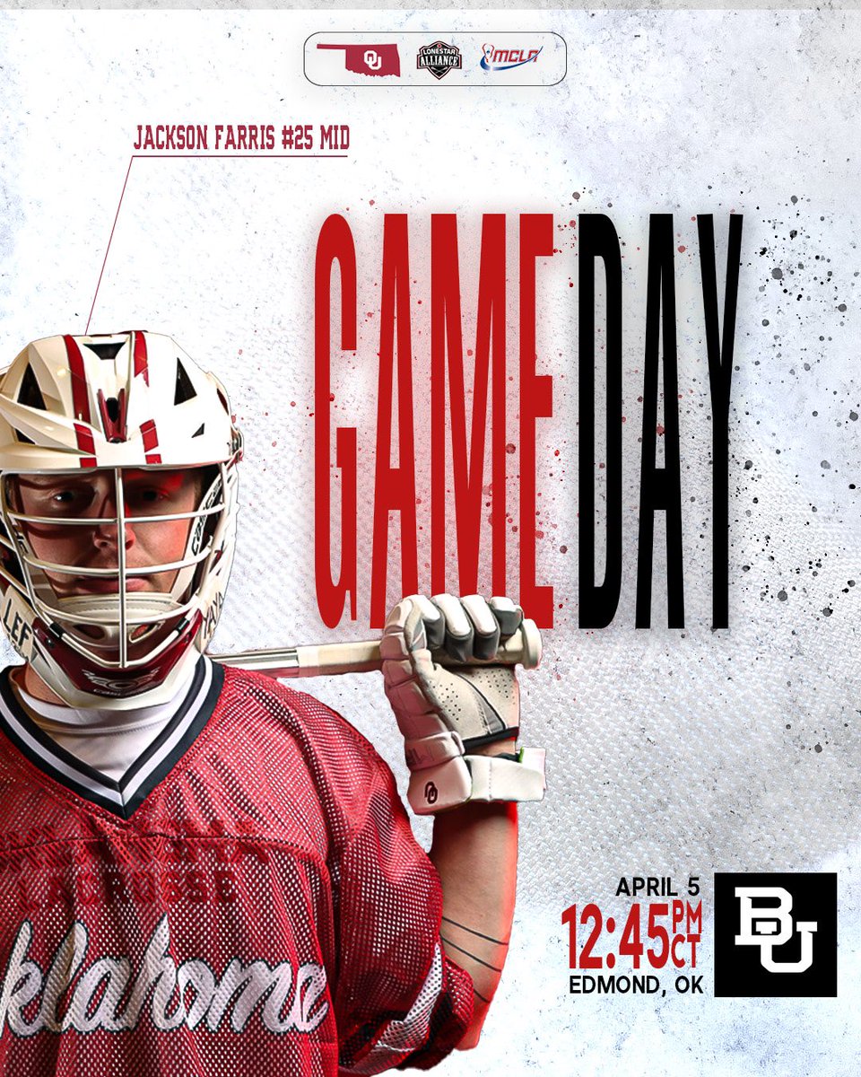 OU Men's Lacrosse (@oumenslax) on Twitter photo GAMEDAY
๐ฅ- Baylor
๐๏ธ- Deer Creek High School(6101 NW 206th St)
๐- Edmond, OK
โฐ- 12:45 PM CT
๐บ- <a href="/oksportsnet/">Oklahoma Sports Network</a> GAMEDAY
๐ฅ- Baylor
๐๏ธ- Deer Creek High School(6101 NW 206th St)
๐- Edmond, OK
โฐ- 12:45 PM CT
๐บ- <a href="/oksportsnet/">Oklahoma Sports Network</a>