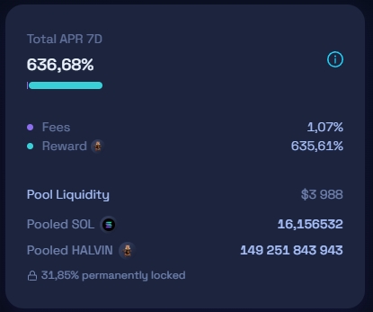 Ready for +600% APY? Our #HALVIN Farm on <a href="/RaydiumProtocol/">Raydium</a> is on fire! Here’s how to start farming:

1️⃣ Use your $HALVIN tokens or Buy Halvin. Have some $SOL.  
2️⃣ Add Liquidity (HALVIN/SOL) and Stake your LP tokens: raydium.io/liquidity/incr… 
3️⃣ Earn massive rewards!

Don’t miss