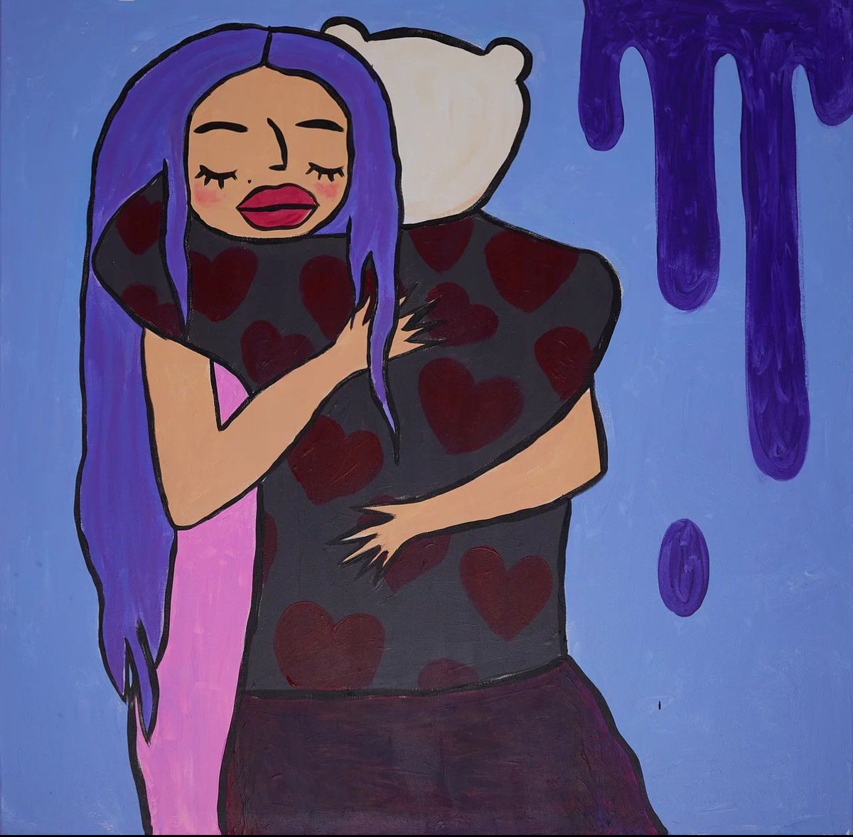 Vanilina777's tweet image. VANILINA's painting entitled "it could not be otherwise" is a vivid example of modern pop art and digital art. It combines elements of emotional expression, symbolism and style of popular culture. It is a deep and multifaceted image that combines emotional power and visual appeal