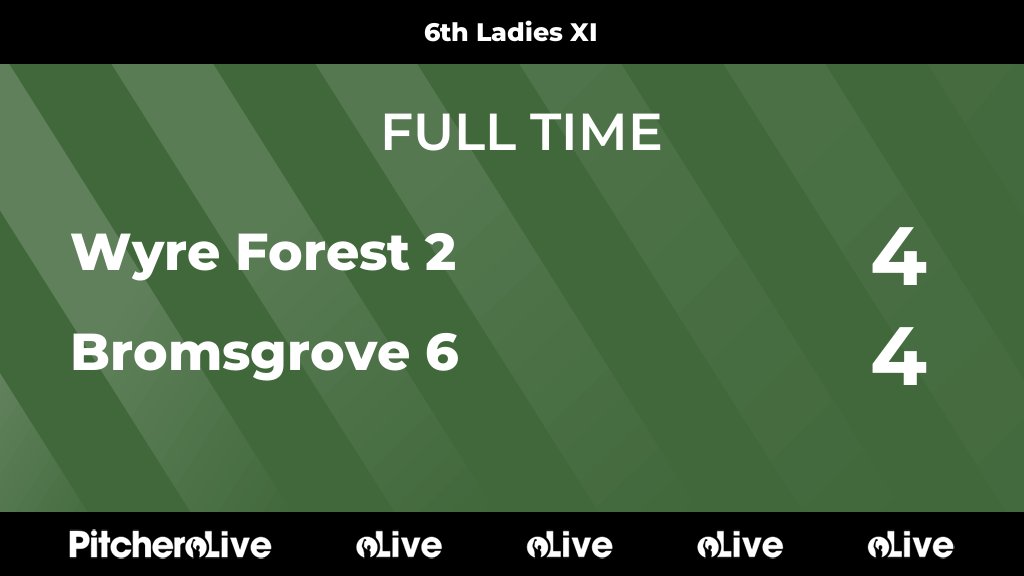 FULL TIME: Wyre Forest 2 4 - 4 Bromsgrove 6
#WYRBRO #Pitchero
bromsgrovehockey.org.uk/teams/274469/m…