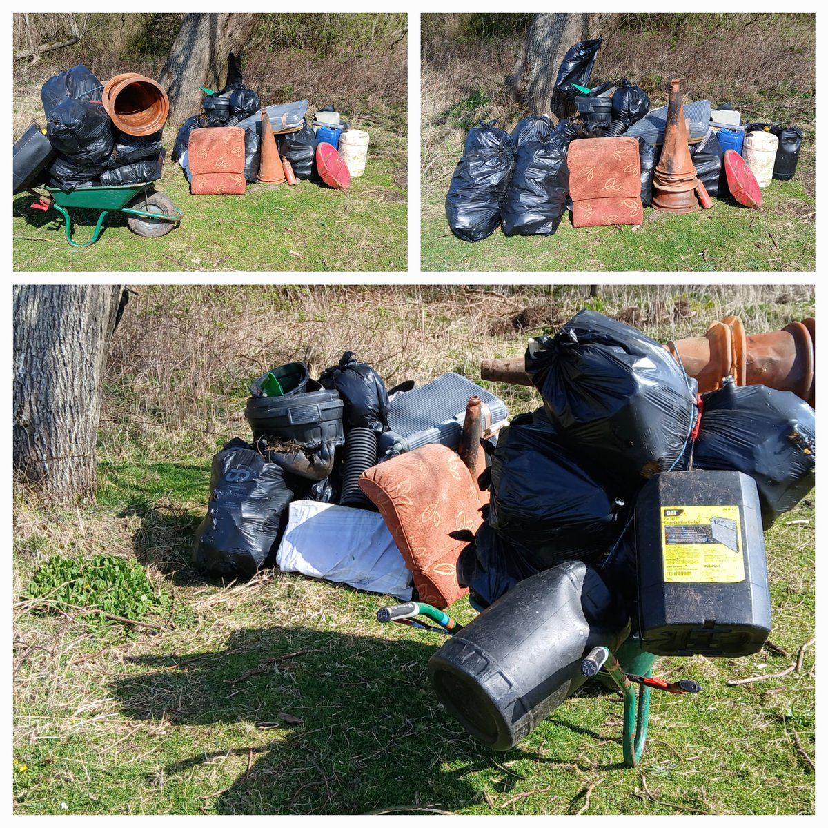 AlistairFergu11's tweet photo. Another 5 bags, 2 cones and plastic junk added to yesterday's tally. #ReportingLitter #keepbritaintidy
#KeepScotlandclean #KeepScotlandtidy #Dontbeatosser
@SustransScot #plasticproblem #Dumbdumpers #MakeADifference #KeepScotlandBeautiful
#LoveWhereYouLive #OneMillionBags https://t.co/hUuDjZ5gAR