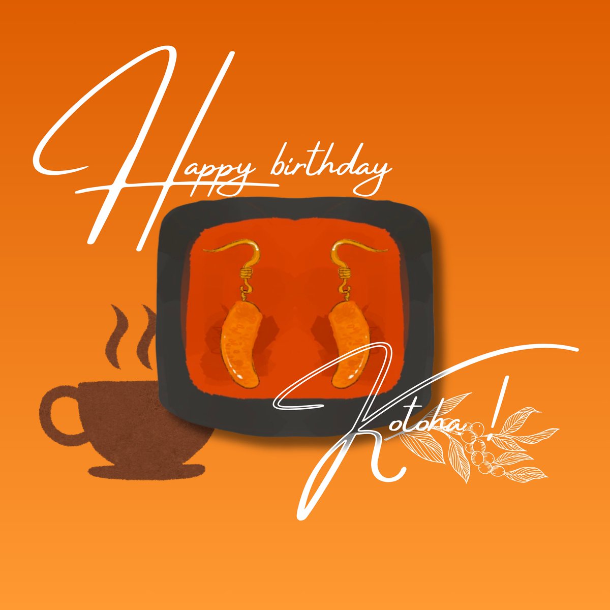 “ โค — โต — ฮ้ะ 〜 ✿ วันนี้วันอะไรน้า ”

กล่องต่างหูถูกวางลงบนโต๊ะ อุเมมิยะใช้มือเลื่อนตรงไปหาคนที่อยู่ด้านหลังเคาท์เตอร์ ใบหน้าวาดยิ้ม ดวงตาหยีลงตามรอยโค้งของมุมปาก

“ สุขสันต์วันเกิด โคโตฮะ
มีความสุขมาก ๆ ล่ะ ,ไม่ว่าจะทำอะไรก็ขอให้สมอย่างที่หวัง

พี่ชายคนนี้จะคอยดันหลังเอง ! ”