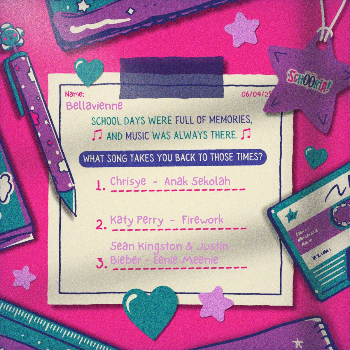This song brings back all the fun and wild memories of teenage love———full of laughs, surprises, and those heart-racing moments! ♥️