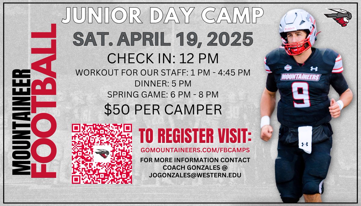 Zac Barrett (@zacbarret2026) on Twitter photo Want to thank Defensive Coordinator Todd Auer <a href="/tauer34/">Coach Auer</a> and the Western Colorado Mountaineer Football Program <a href="/MountaineerFB/">Western Colorado Football</a> for another Junior Day Invitation!!!!
Junior Day Camp, Dinner, and Spring Game with the Mountaineer Family…..Blessed!!!
<a href="/JGonzo_24/">John Gonzales</a>
<a href="/Jas_Bains_12/">Jas Bains</a> Want to thank Defensive Coordinator Todd Auer <a href="/tauer34/">Coach Auer</a> and the Western Colorado Mountaineer Football Program <a href="/MountaineerFB/">Western Colorado Football</a> for another Junior Day Invitation!!!!
Junior Day Camp, Dinner, and Spring Game with the Mountaineer Family…..Blessed!!!
<a href="/JGonzo_24/">John Gonzales</a>
<a href="/Jas_Bains_12/">Jas Bains</a>
