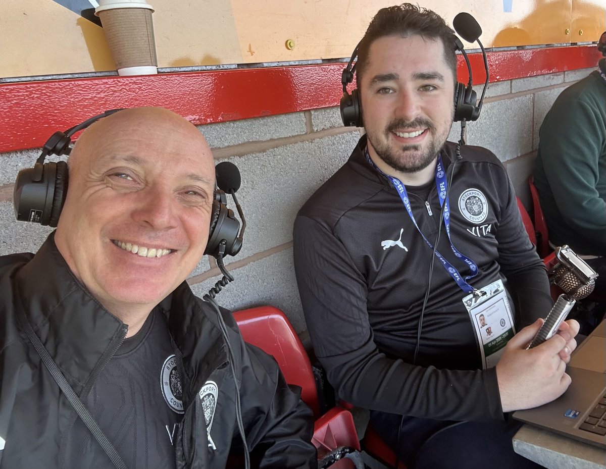 All set with me &amp; ⁦<a href="/LiamR_SCFC26/">Liam Richardson</a>⁩ for Exeter City v ⁦<a href="/StockportCounty/">Stockport County</a>⁩ 💙