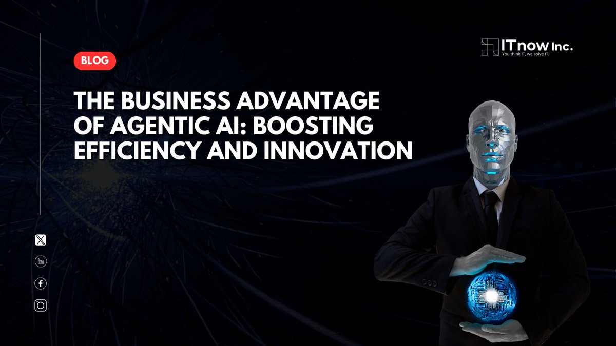 itnowinc's tweet photo. Unlock the power of Agentic AI to boost efficiency and spark innovation in your business! 🚀 Dive into how this transformative tech is reshaping industries: https://t.co/ktSPfDEhQt 
#AI #Innovation #BusinessEfficiency #TechTrends https://t.co/62X7CpKeUB