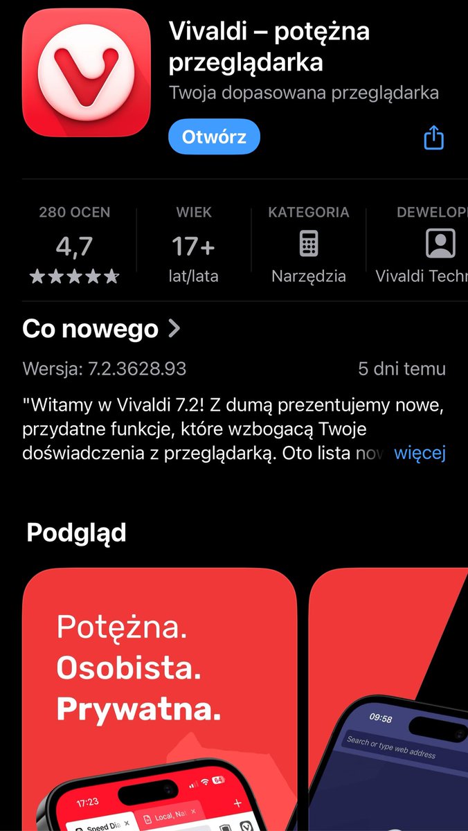 damazy_czorgut's tweet image. Vivaldi… i wszystko jasne. W komplecie z wyszukiwarką Startpage robi robotę. Polecam. #vivaldi #startpage #vpn