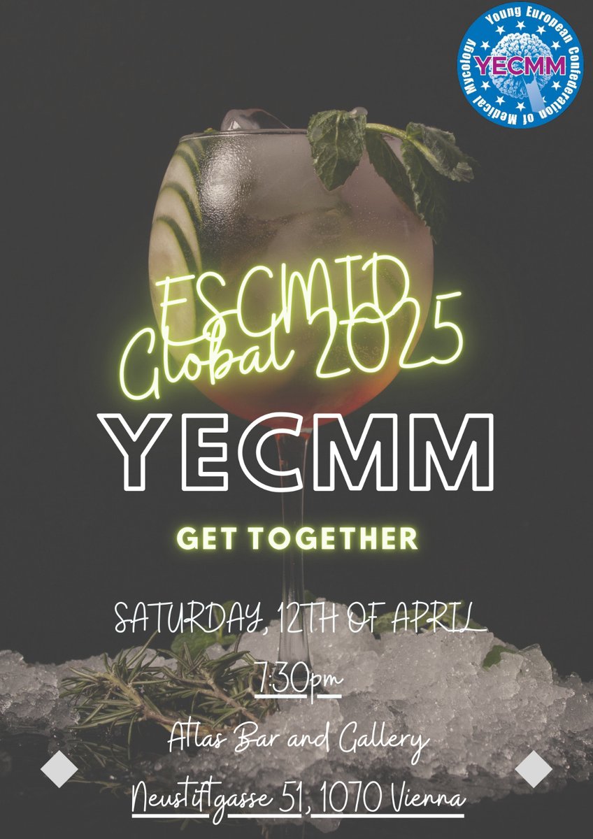 Hey young mycologists,
This is a reminder to our event during #ESCMIDglobal2025 on Saturday, 7:30pm. Please 📝 RSVP using the link below !
Looking forward to meet and connect in #Vienna
👉 RSVP: forms.gle/spTQGnWfjd11pR…