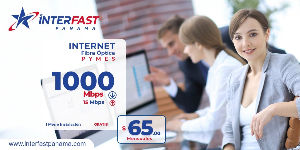 InterFastPanama's tweet image. ¡Transforma tu negocio con el internet más veloz y confiable de Panamá! 🚀Disfruta de 1000 Mbps de descarga y 15 Mbps de subida al mejor precio. Además, ¡instalación y el primer mes GRATIS! Conéctate con InterFast Telecom: hubs.li/Q03fh5g50 #NegociosPanamá #InterFastTelecom