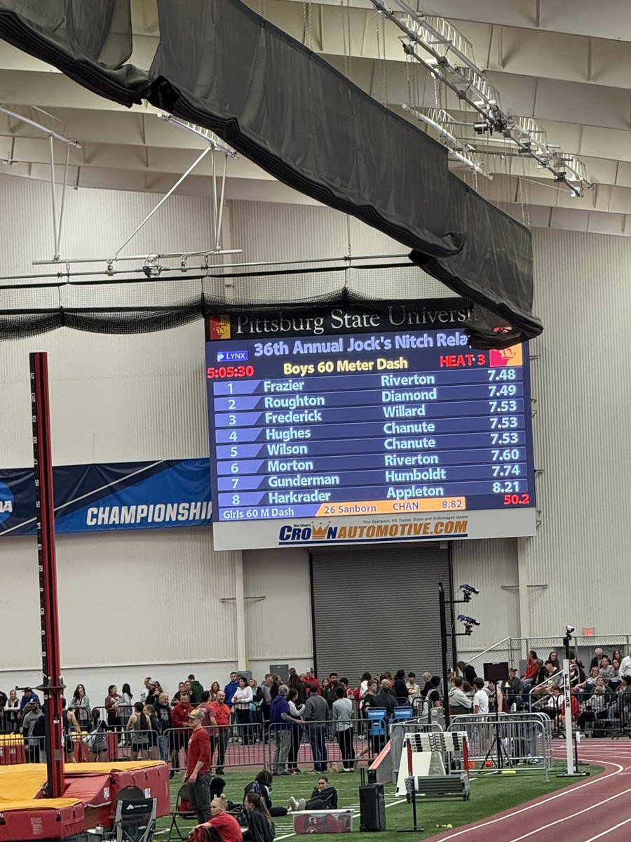 LukeJFrazier's tweet photo. Even though indoor season is over had to return one more time due to weather. Was apart of our 4x200 that ran a 1:36.26. I competed in the 60m for the first time and ran a 7.48. And ran a new PR in the 800 with a 2:06.93. Overall great meet and can’t wait to get outdoors! https://t.co/KsDbcsyxej