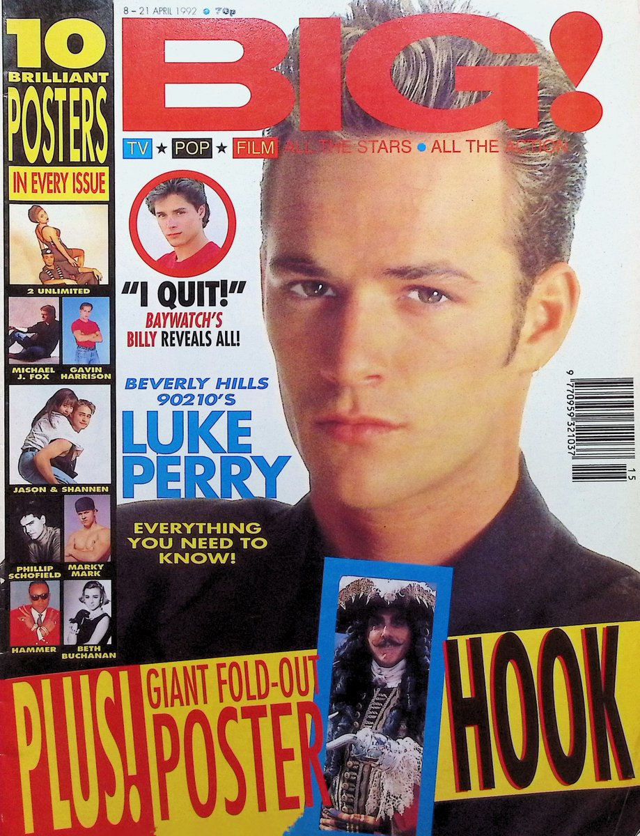 TvDidYouSee's tweet photo. #OnThisDay - 8 April 1992 - BIG! magazine
Gotcha! Everything you need to know about #LukePerry. "I Quit!" - Baywatch's #BillyWarlock reveals all! #ChristianSlater - "I'll never work with a dog again!" https://t.co/dKZ7rmwflQ