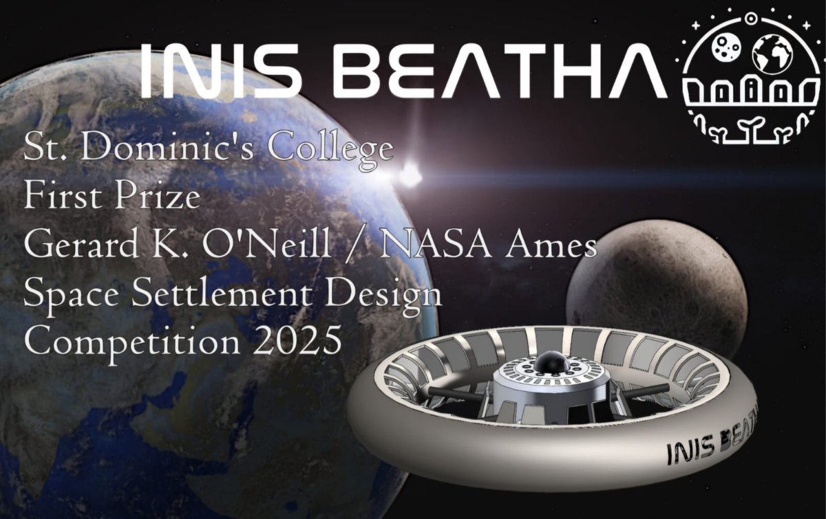 St.Dominic's Space Settlement Team has been awarded 1st place in NASA/NSS Space Settlement Competition. With over 26,000 entries globally, this is a phenomenal achievement. Well done Lexie &amp; Shreya and teachers M.Healy and Ms.Dockery! Please support us! gofund.me/0d994153