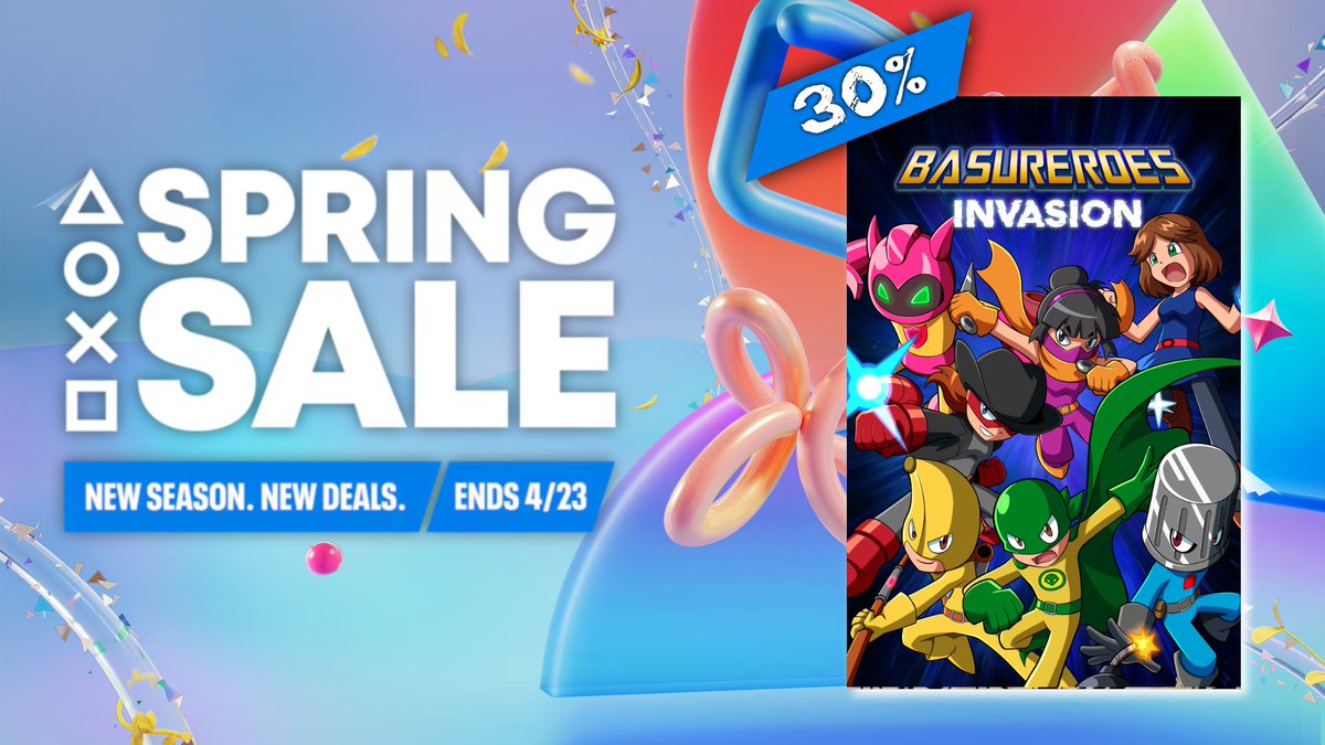 JanduSoft's tweet photo. 🦸‍♀️ Play @basureroes Invasion now, the 2D action-platformer from solo dev @javi_mikau! 🎮 Play solo or team up in local co-op with up to 4 players!

💸 Save 30% during the #PlayStationSpringSale! 🎮🔥

#ScreenshotSaturday #Retro #Coop #Megaman https://t.co/BmPDffYMfu