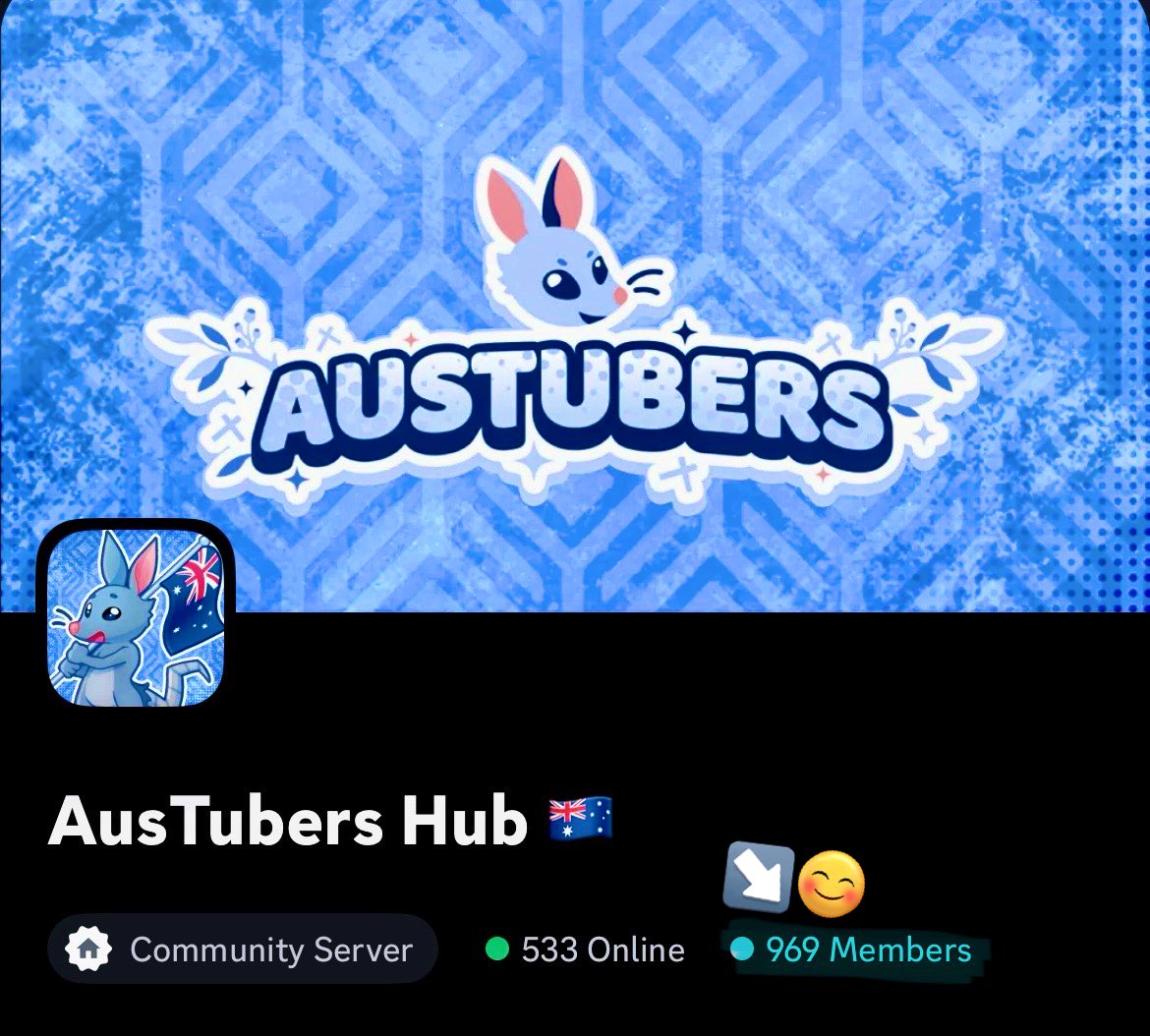 AusTubers's tweet image. Hehe NOICE!! 

Getting closer everyday to that 1K 👀