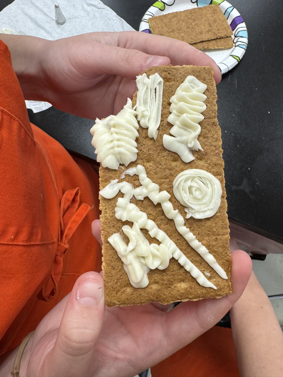 Practing making a buttercream frosting and piping bags to frost for cupcake wars!