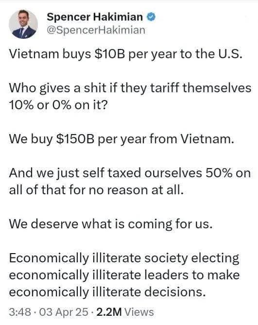 This idiotic trade policy in a nutshell.