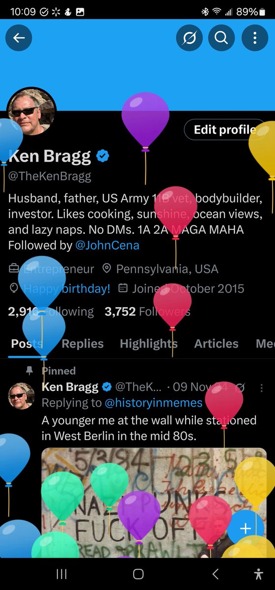 Good morning, everyone! 
It's another year around the sun for me today.