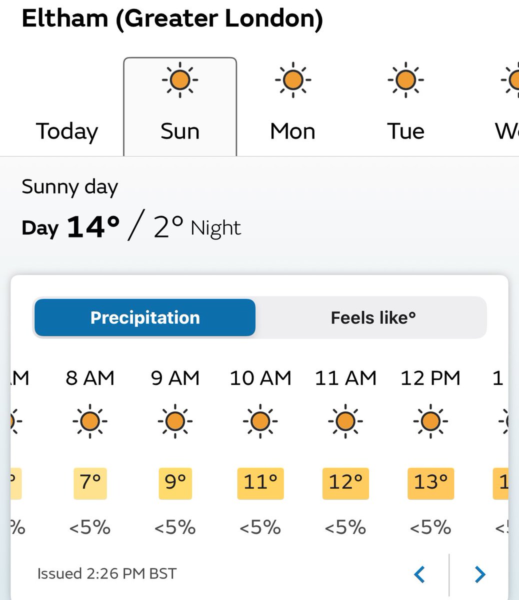 Look at that lovely sunny forecast - perfect for celebrating our 400th event and junior parkrun turning 15.  

We still need 3 more marshals.  If you can help, please reply below or speak to RD Jo in the morning.  

There will be treats at the end! 🎂

See you in the morning 😊
