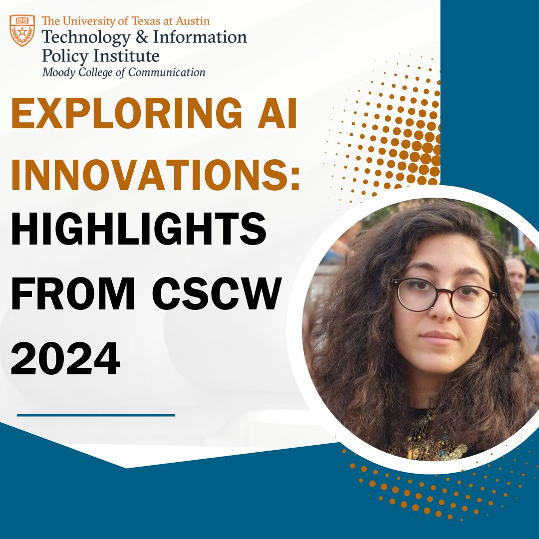 Check out our latest blog by Azza El-Masri discussing highlights from CSCW2024! Several #GoodSystems members presented their work at the conference, highlighting UT Austin’s pioneering work on responsible AI deployment. #TexasTIPI #utaustin

Link: texastipi.org/exploring-ai-i…