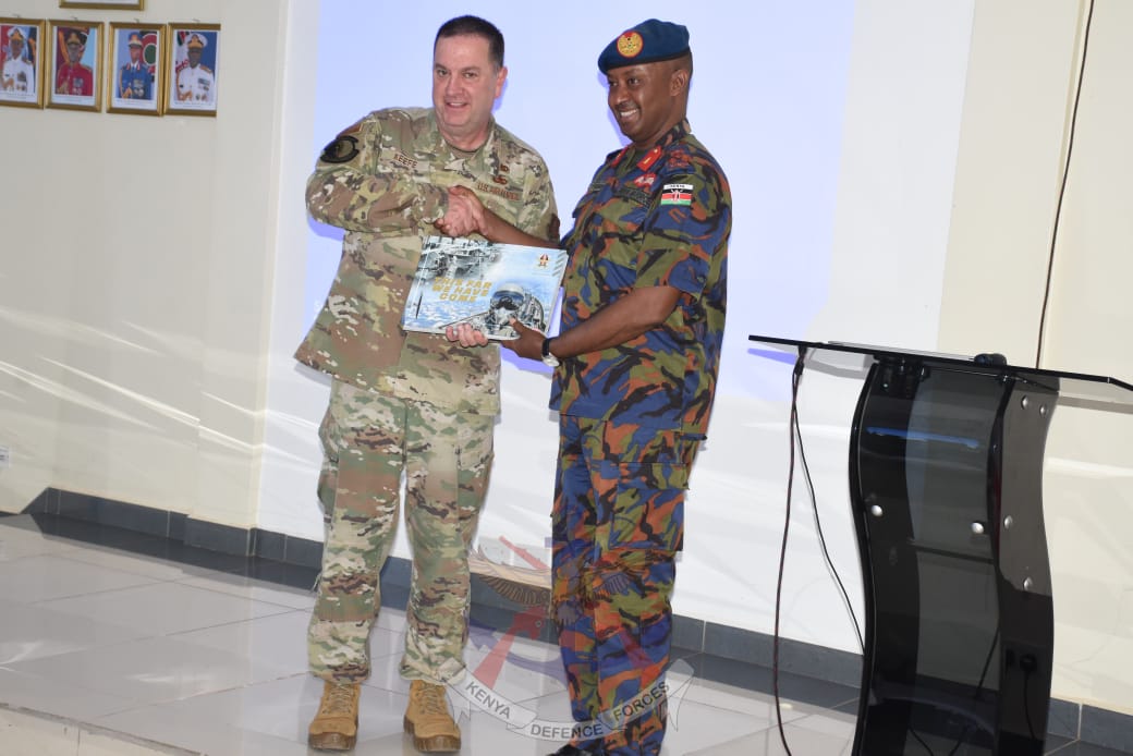 Brigadier Farah Mohamed, the Base Commander of Laikipia Air Base  hosted Major General Gary Keefe, the Adjutant General of the Massachusetts Air National Guard , at LAB in Nanyuki to mark ten years of partnership with MANG.

See more:shorturl.at/ERaAi