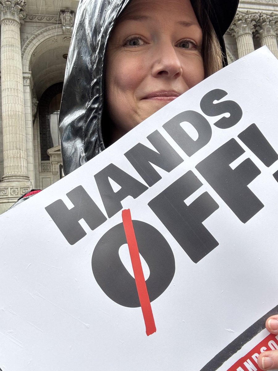 Takin’ it to the streets in NYC. #handsoff #50501protest