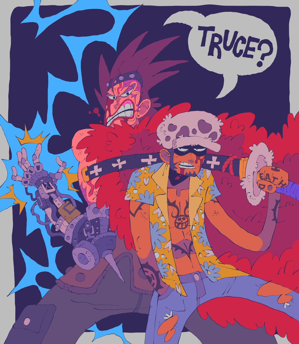 the world for these boys if theyd just hurry up and form a permanent alliance... 
kid and law because someone asked nicely for them
#onepiece