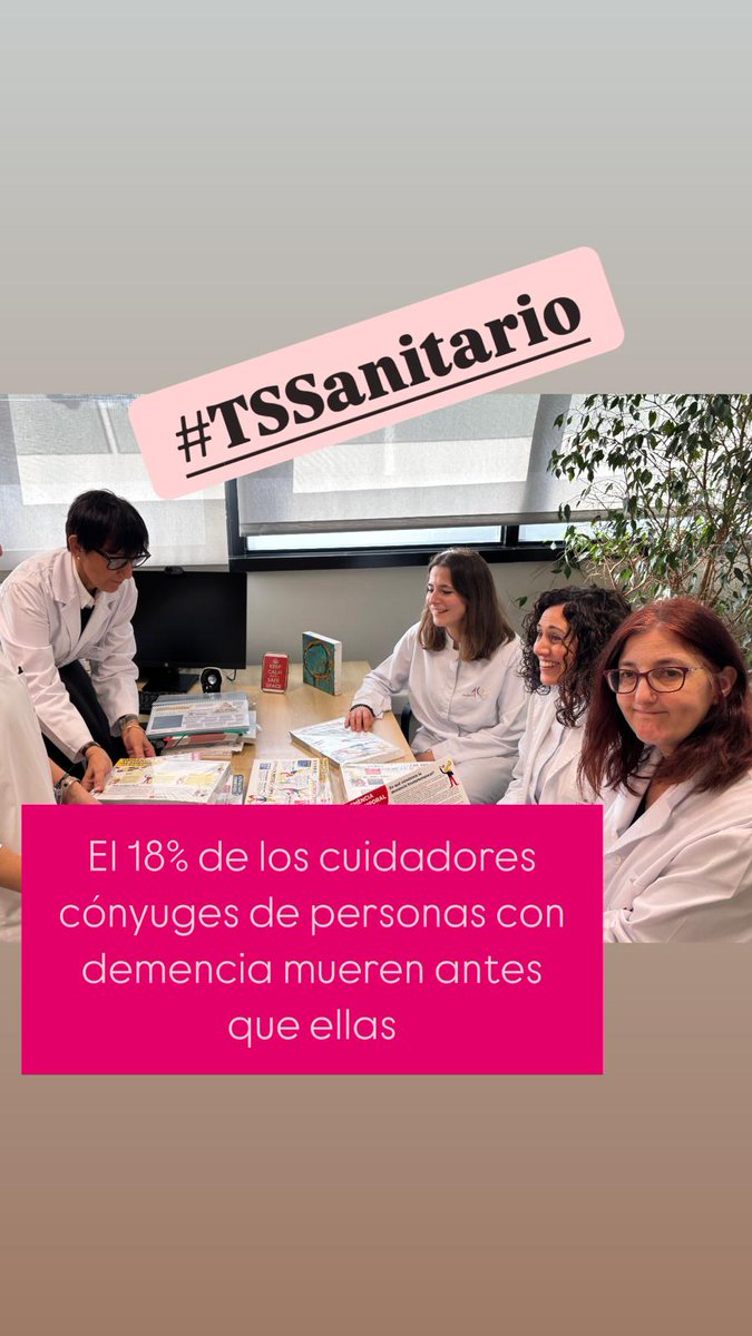 Frente al desgaste del cuidado familiar en demencias, el #TSSanitario es más necesario que nunca. No es solo acompañar o informar: es intervenir, sostener, prevenir. Es estar ahí para que el cuidado no se vuelva destructivo. Genera espacio para que las familias no se rompan.