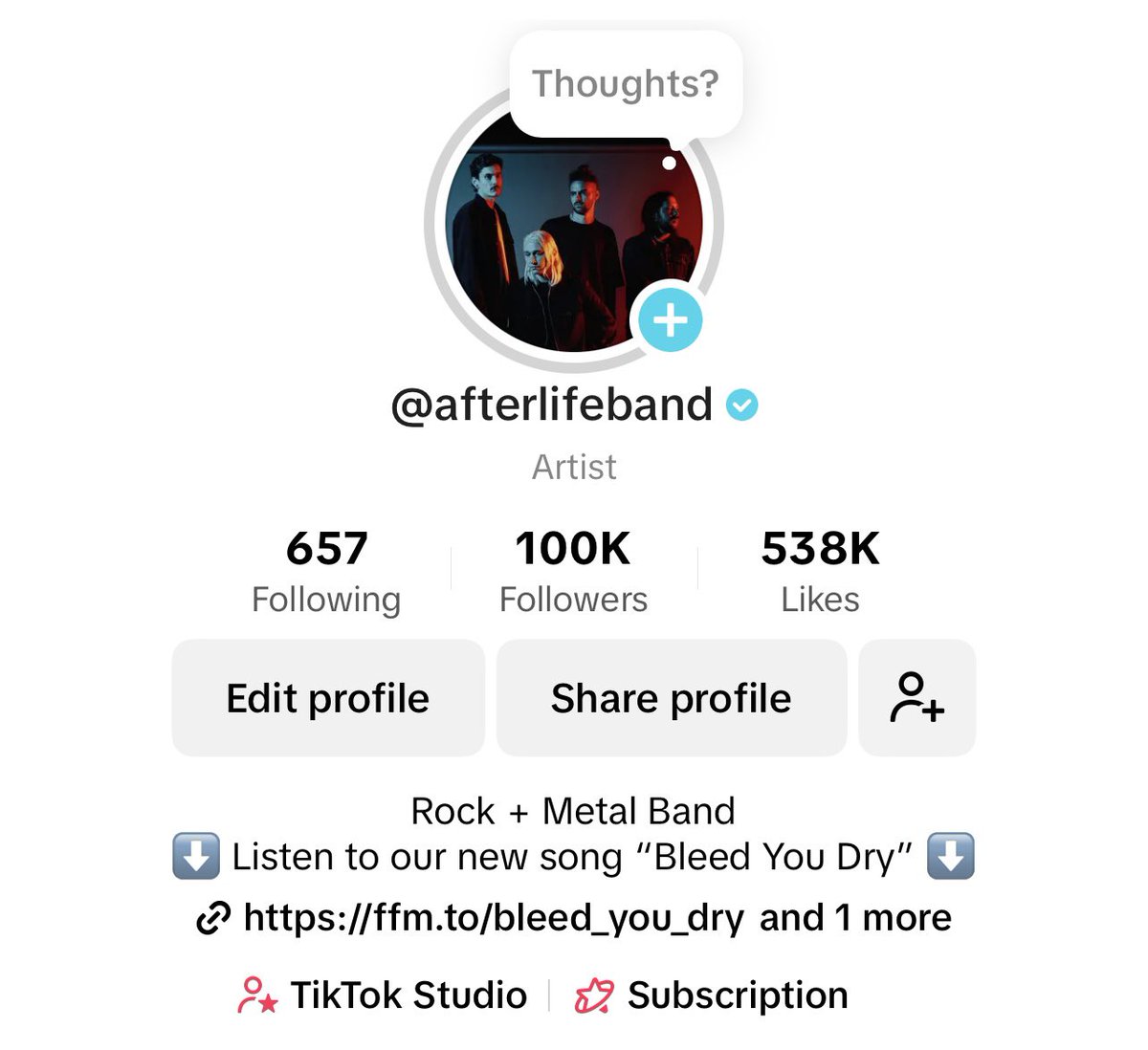 We achieved an incredible milestone
the other day and I could be happier!

100,000 + followers on TIKTOK! 😱

With the app being notoriously hard
for artists to grow on i’m THANKFUL
for the incredible community of fans
we’ve organically built over there! 🖤