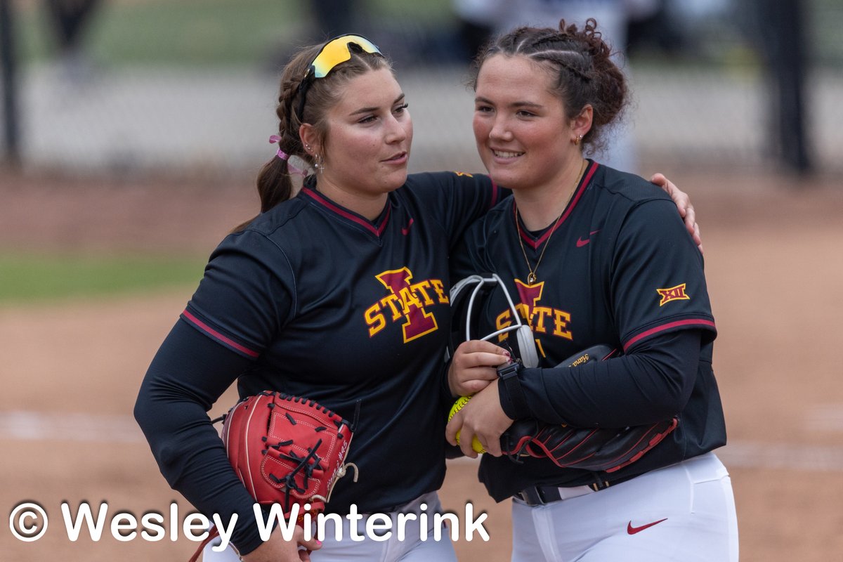 Scenes from BYU - Iowa State softball game played in Ames, Iowa on 4/4/2025.
