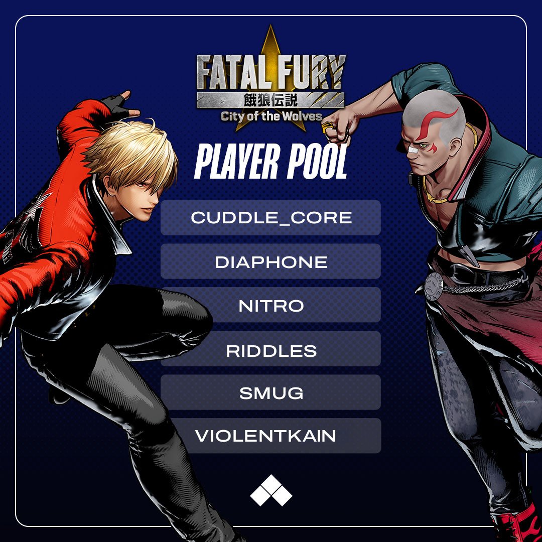 Announcing the Players and Format for Evo Showcase FATAL FURY: City of the Wolves.