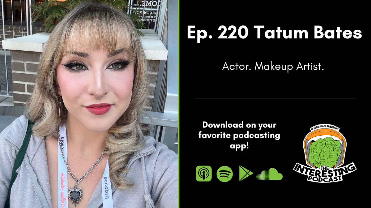 PodOfInterest's tweet image. NEW PODCAST! This episode is with actor and makeup artist Tatum Bates! We talk about her recent experience at SETC, her first film audition, how she got into makeup, how we met, working together on our different projects and SO MUCH MORE!

Links at brianballance.com/podcast