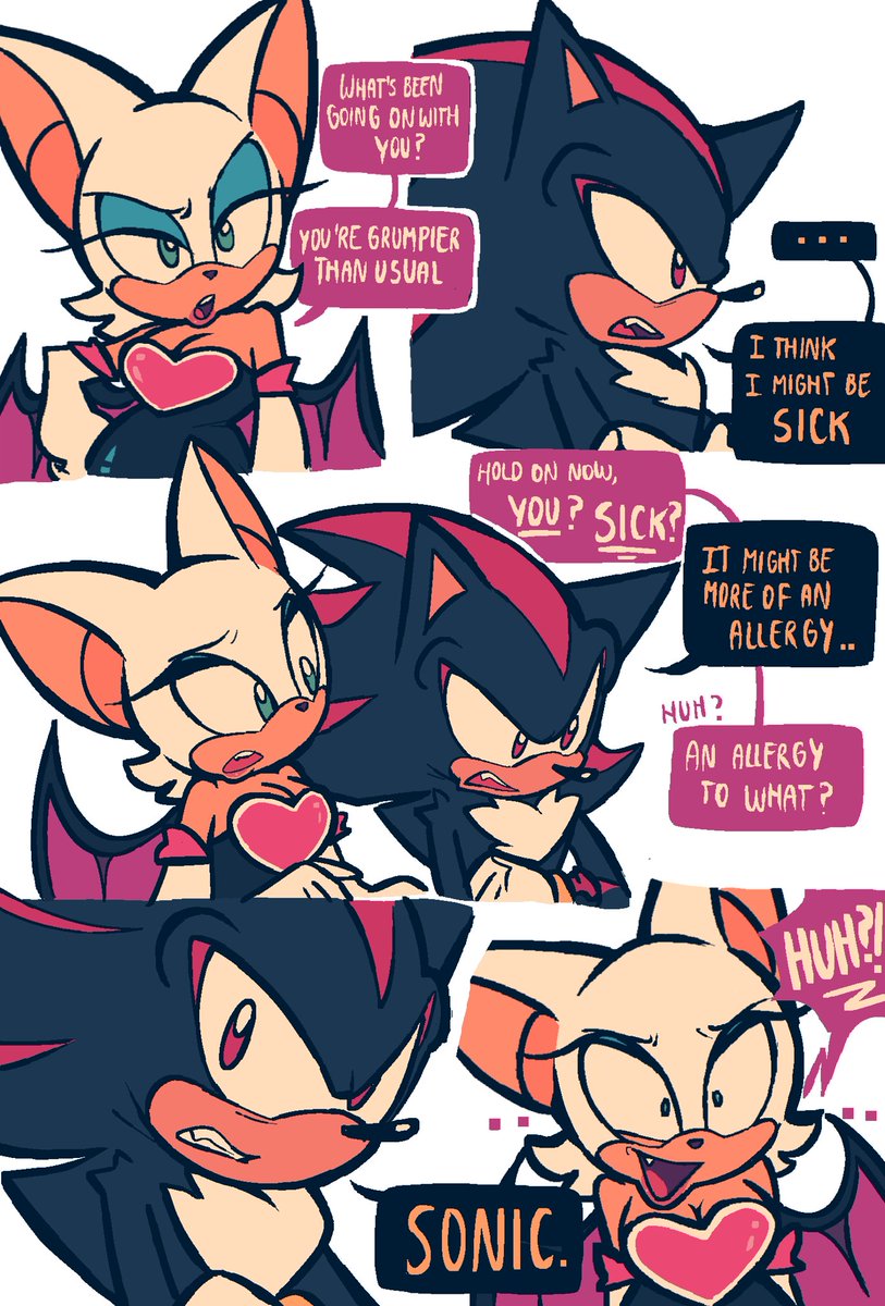 mercurioshadowz's tweet image. I like to think Shadow thinks he's going to die when he falls in love lol #sonadow #sth