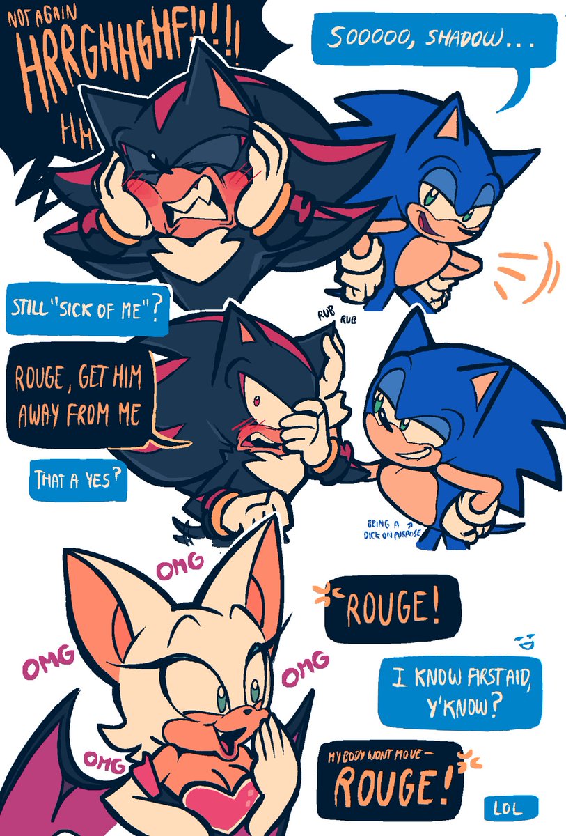 mercurioshadowz's tweet image. I like to think Shadow thinks he's going to die when he falls in love lol #sonadow #sth