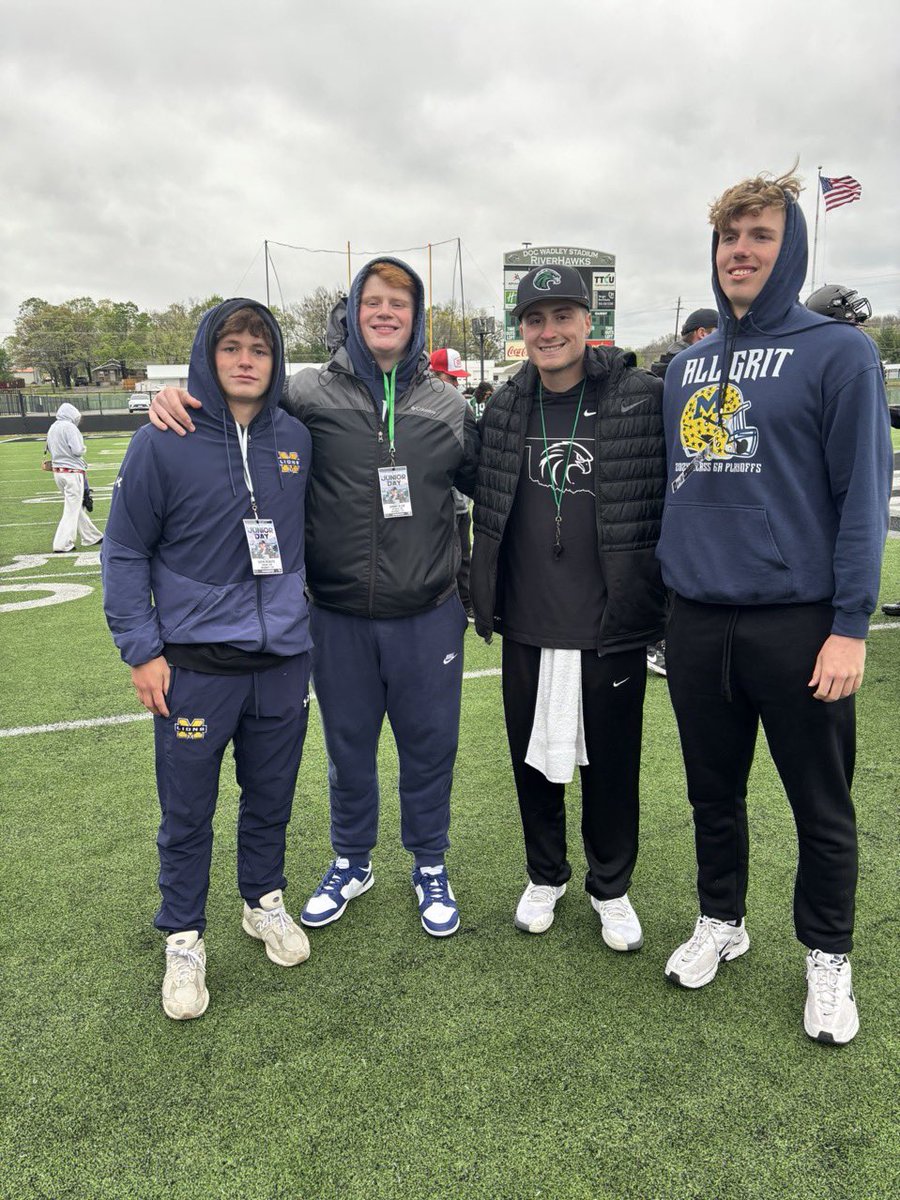 Thank you northeastern state for having me at the spring game! <a href="/CoachChev6/">Darrin Chiaverini</a>