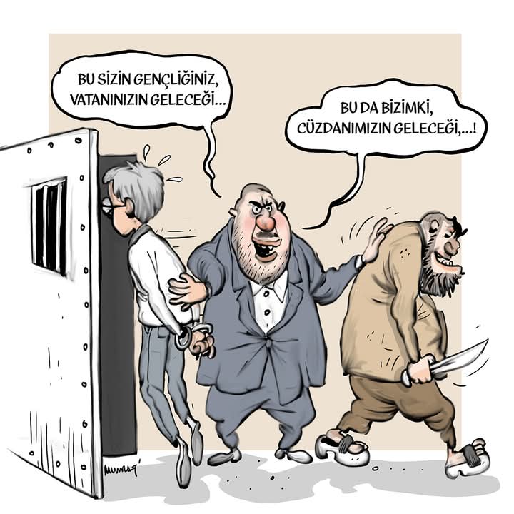 Mevsim dönüp de yeniden yeşermeğe başlayınca rüzgar 
Çıplaklığında o atın yine onlar koşacaklar 
O çocuklar 
O yapraklar 
O şarabi eşkiyalar

Onlar da olmasalar benim gayrı kimim var?"
Can Yücel 
#301GencimiziSerbestBırakın
Murat Sayın 👇