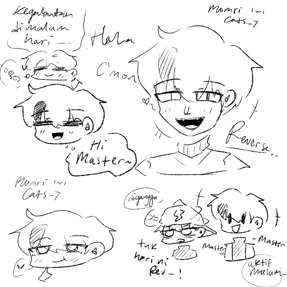 aja_a78448's tweet photo. Gambaran aku semasa Pulkam ni... memang lah just nak belajar iseng gambar ni...
sering gambar waktu malam...

Aku masih cuba gambar dagu ngan betul...

#boboiboy #boboiboyfanart #fanart #boboiboyreverse #ibispaint #digitalart #doodle https://t.co/6mUDCFEysZ