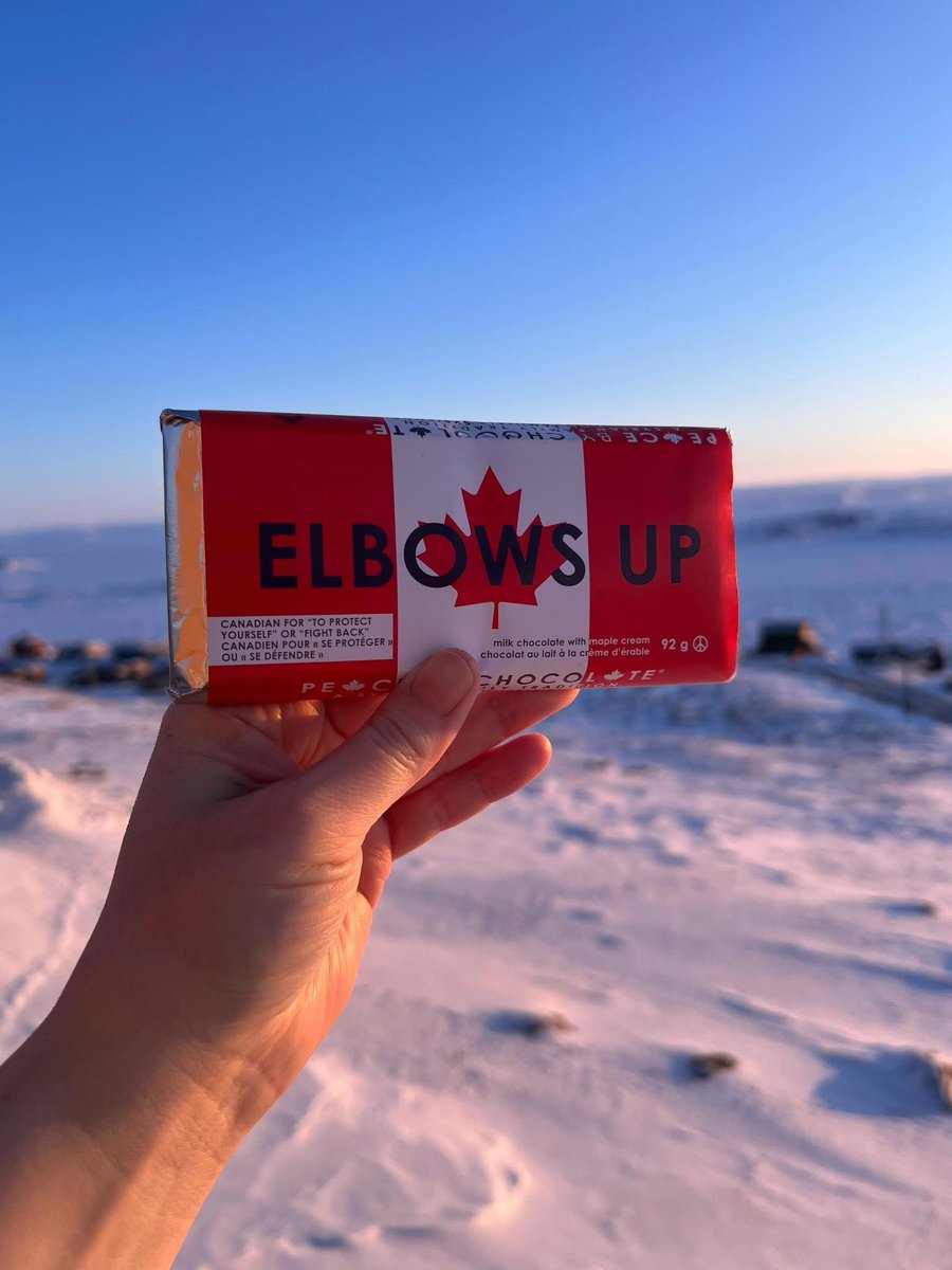 Wow! our Elbows Up bar made it all the way to Iqaluit!!
This is incredible. 

We love every corner of Canada and we are proud to stand up for what makes this country so special. Seeing our products in the Arctic is something special.

peacebychocolate.ca
📸 This incredible