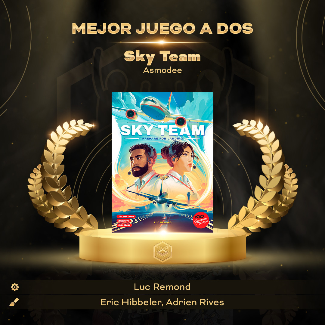 TabulaPremios (@tabulapremios) on Twitter photo El premio al mejor juego a 2 es para…
“Sky Team” publicado por <a href="/Asmodee_es/">Asmodee España</a>
<a href="/FestivalJoc/">FestivalJocPirineu</a>
<a href="/ajlaseu/">Ajuntament de la Seu d'Urgell</a>
<a href="/MathomStore/">Mathom</a>
<a href="/FanConBCN/">FanCon 2024 🎲🧙♂️</a>
<a href="/Funandtables/">Fun and Tables</a>
<a href="/MononokeCafe/">MononokeCafé</a> El premio al mejor juego a 2 es para…
“Sky Team” publicado por <a href="/Asmodee_es/">Asmodee España</a>
<a href="/FestivalJoc/">FestivalJocPirineu</a>
<a href="/ajlaseu/">Ajuntament de la Seu d'Urgell</a>
<a href="/MathomStore/">Mathom</a>
<a href="/FanConBCN/">FanCon 2024 🎲🧙♂️</a>
<a href="/Funandtables/">Fun and Tables</a>
<a href="/MononokeCafe/">MononokeCafé</a>
