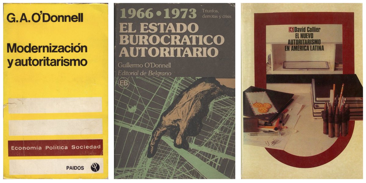GerardoMunck's tweet photo. Estos son los dos libros donde Guillermo O’Donnell elabora su teoría sobre los Estados burocrático-autoritarios. 

Conviene leer estos libros juntos con el libro de David Collier, que resume el debate sobre "Modernización y autoritarismo".

Hilo con enlaces a los tres libros https://t.co/ARUHtZeYQx
